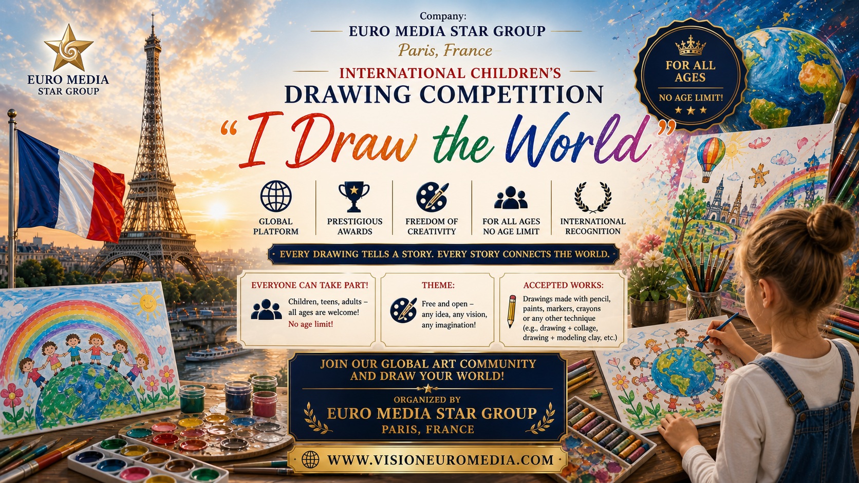 #международныеконкурсы International children's drawing competition "Draw the World" - Международный конкурс детского рисунка "Я рисую Мир", Вена, Австрия, Vienna, Austria